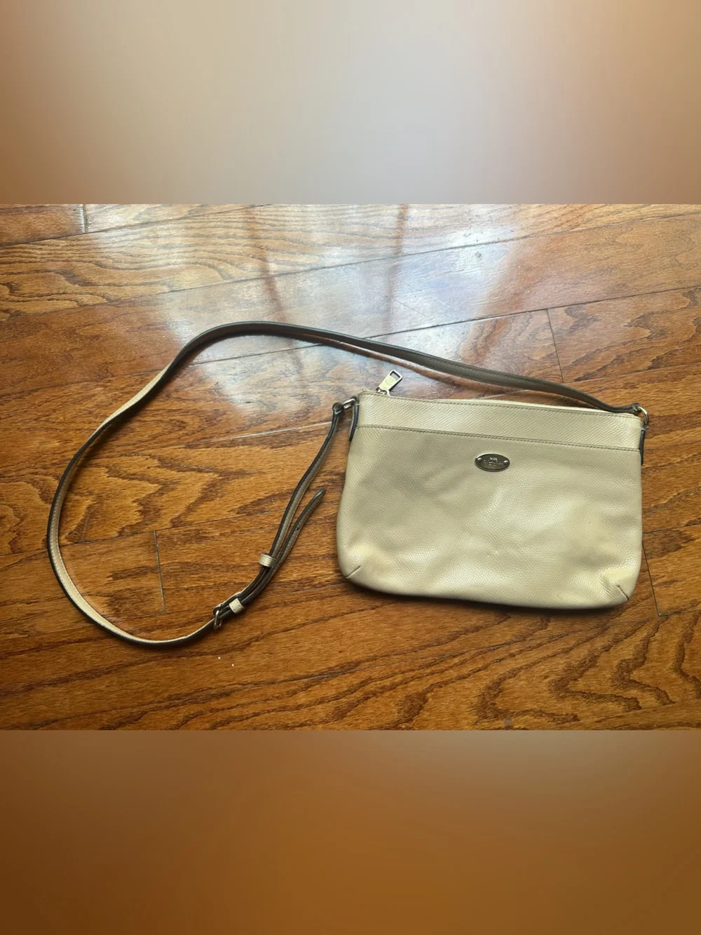 Coach Pebbled Leather Crossbody Bag - Light Pink